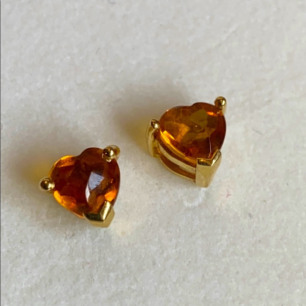 Solid Gold 14k Heart Studs